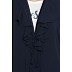Long Cardigan Abaya with Frills and Bell Sleeves- Navy Blue Long Cardigan Abaya with Frills and Bell Sleeves- Navy Blue